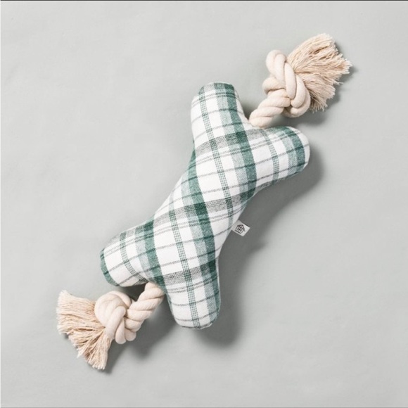 Hearth & Hand Plaid Rope-Bone Pet Toy - Picture 1 of 3